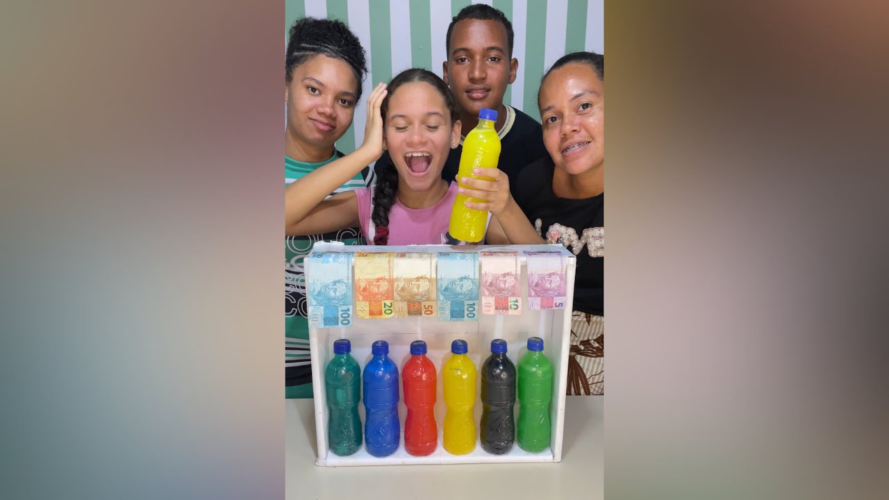 ACERTE A COR: GANHE 500 COM A COR CERTA DA GARRAFA #brincar #humor #desafiosmentales #comedia #memes