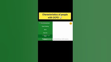 characteristics of people with OCPD @mentalhealthawareness_as_edu #mentalhealthawareness #ocpd
