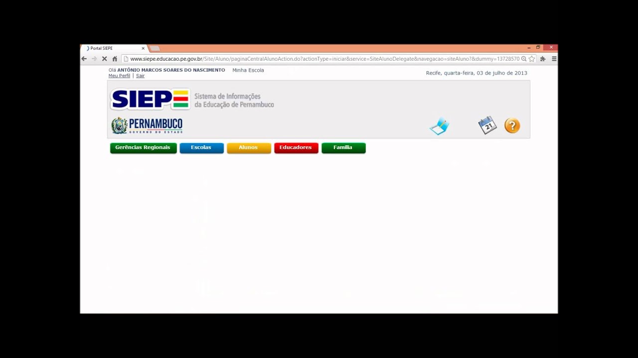 Portal SIEPE - Como o aluno acessar o boletim - YouTube