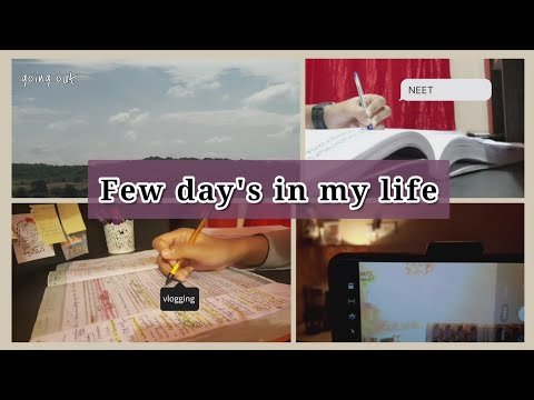 * neet study vlog * / few days in my life / studying📖, going out🏞, vlogging 📷