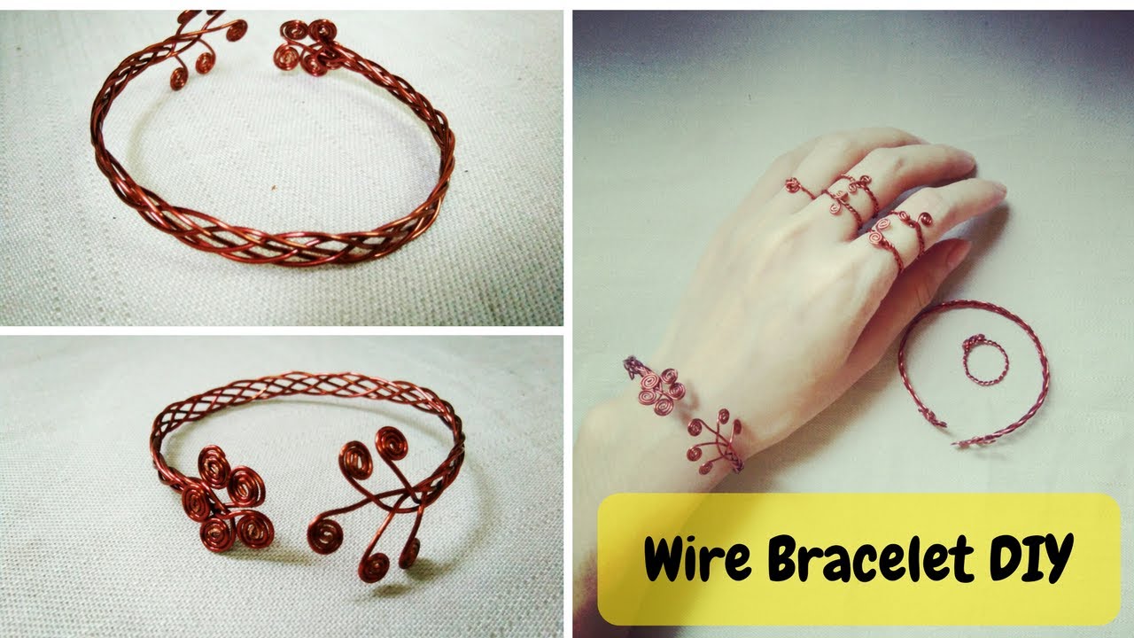 Making wire bracelets 🖤 How to make wire bracelet DIY - by Chic Handi ...