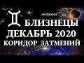 БЛИЗНЕЦЫ - ДЕКАБРЬ 2020 - КОРИДОР ЗАТМЕНИЙ. Астролог Olga