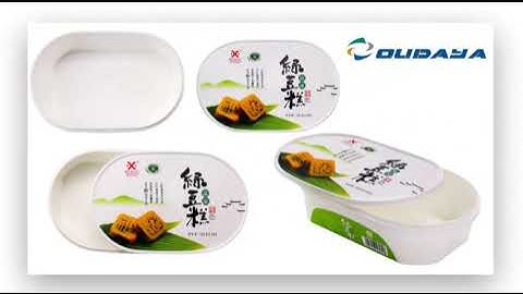 Plastic oval box with iml printing