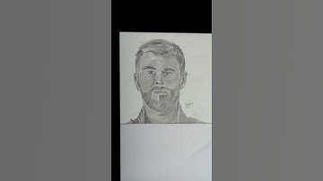 Drawing Of Thor 🔥🤩 || Sketch Of Chris Hemsworth 😄👌 #Shorts
