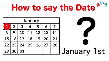 How to say the Date in Japanese