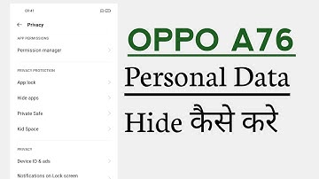 OPPO A76 How To Hide Personal Data Photo Video Music Audio Kaise Hide Kare