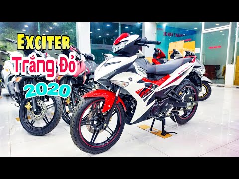 Xe Exciter 2020 Trắng Đỏ Mới Nhất | Hỗ Trợ Trả Góp | Yamaha Exciter 150 White Red | Quang Ya