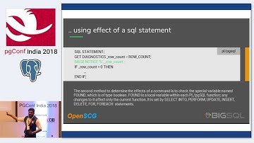 PGConf India 2018   Mohamed Tanveer   Debug and Tune a PL:pgSQL Function