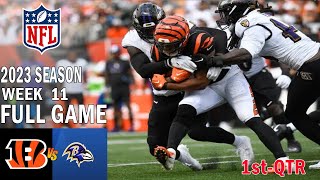 Cincinnati Bengals vs Baltimore Ravens FULL GAME 1st 11\/16\/23 Week 11 | NFL Highlights Today