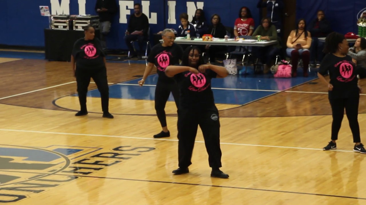 Howard Rec 1849+ Line Dancers at the Mifflin Showcase in March 2018