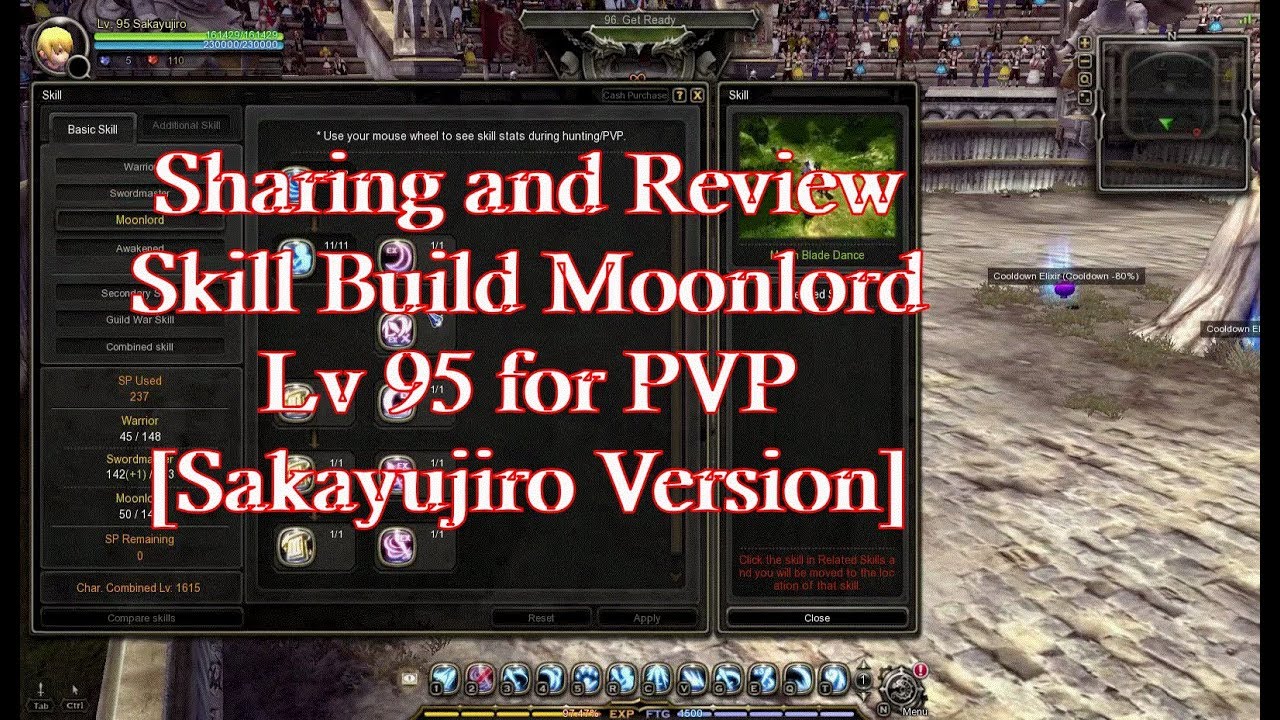 Skill Build Moonlord PVP Level 95 + Skill Heraldry and Skill Accessory