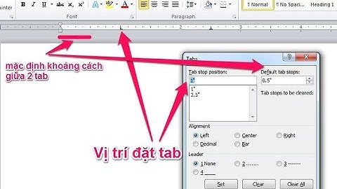 HƯỚNG DẪN CÁCH ĐẶT TAB TRONG WORD 2013, 2016, 2019