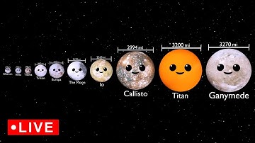 Planet Comparison for kids 🔴🌙🪐🌎 | Planet video | How Many Moons Does Each Planet Have | Top 10 Moons