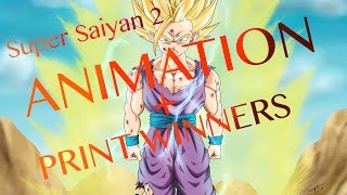 Print Winners Animating Gohan Super Saiyan 2 Dragon Ball Z Autodesk Flipbook Sketchbook Pro