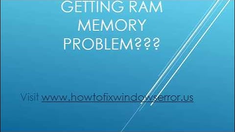 Fix RAM Memory Problem