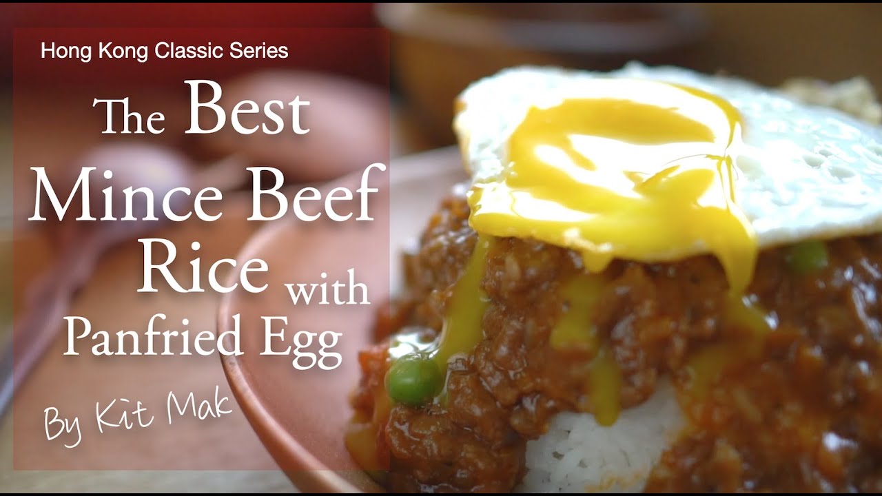 The Best Mince Beef Rice with Panfried Egg Hong Kong Style (English