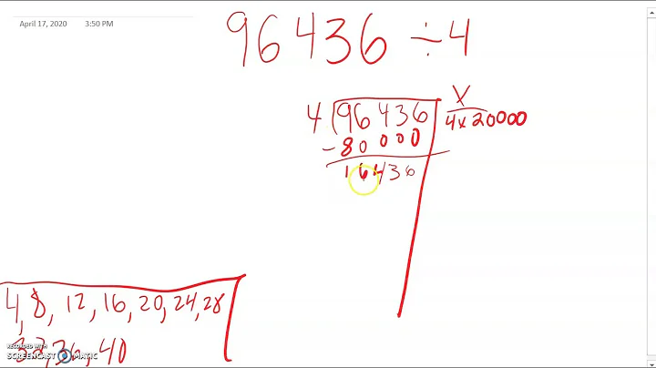 5 digit by 1 digit division
