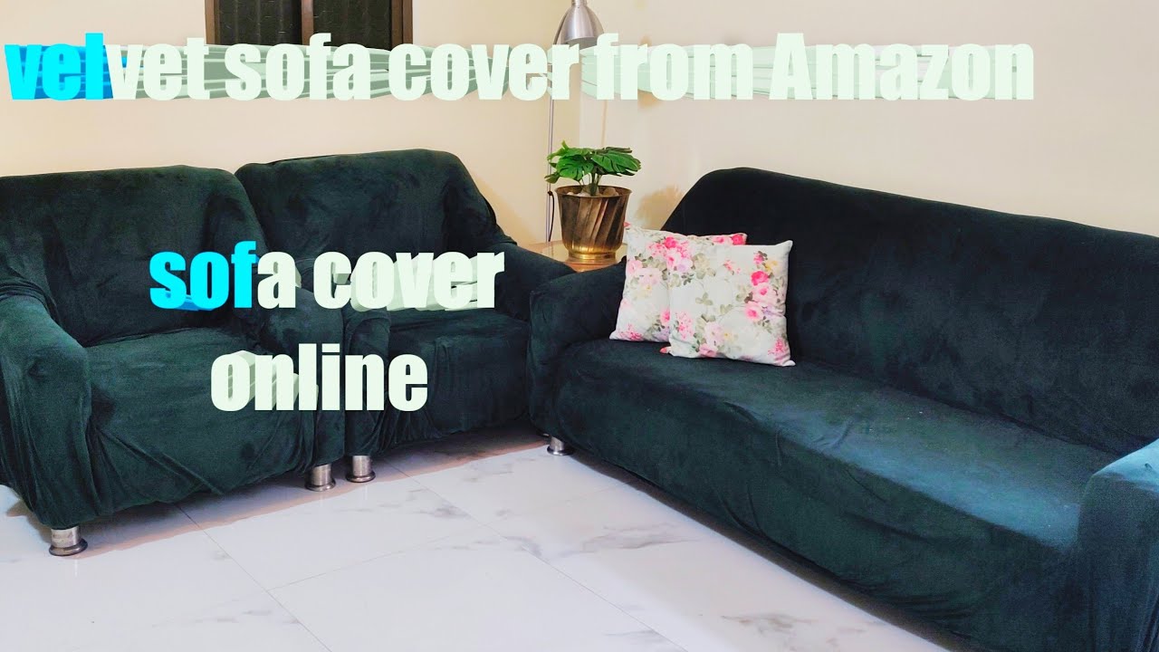 Amazon velvet sofa cover review YouTube