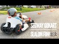 Segway NineBot GoKart Slalom through cones!