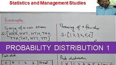 PROBABILITY DISTRIBUTION 1#LearnSTATISTICS with Venugopalan.P.K