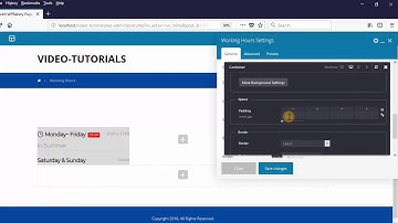 Working Hours element - XTRA WordPress Theme