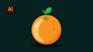 How to Draw in adobe illustrator : Orange vector art for beginners
