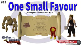 OSRS│How To Complete One Small Favour Quest 2020│Urdu Hindi