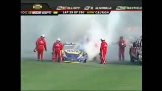 michael waltrip crash 2007 sharp 500