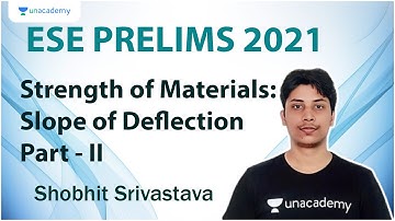 ESE 2021 Prelims | Strength of Materials: Slope of Deflection Part - II | Civil | Shobhit Srivastava