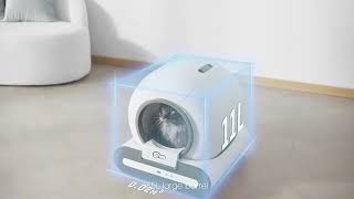 DOEL Automatic Cat Litter Box Self Cleaning with App Control \& Cat Litter