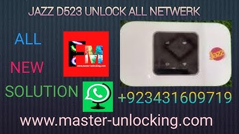 HOW TO UNLOCK JAZZ NEW DEVICE D523 UNLOCK UNLOCK JAZZ D523 ALL NETWERK