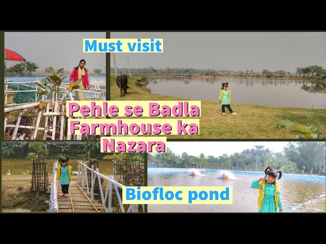 Mj Farmhouse me Naya project || Amazing Biofloc Pond || Farm Visit || VLOG class=