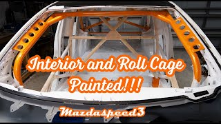 Mazdaspeed3 Roll Cage and Interior Get Some Paint!  (Episode 42)