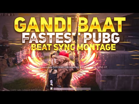 [4k] Gandi Baat : Fastest Pubg Beat Sync Montage | Best Pubg Montage | Road to 50k | #siddhagaming