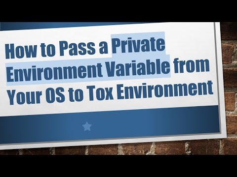 How to Pass a Private Environment Variable from Your OS to Tox Environment