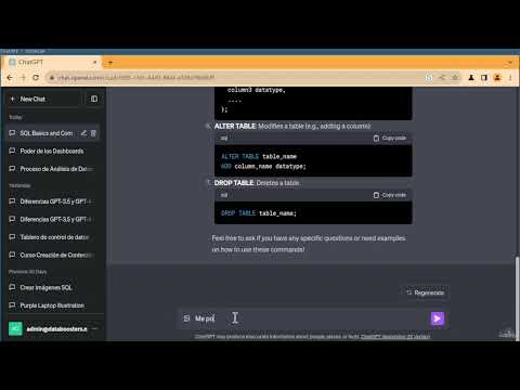 ChatGPT y SQL