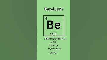 Beryllium - Elements series part four 🧪 #science #stem #learning