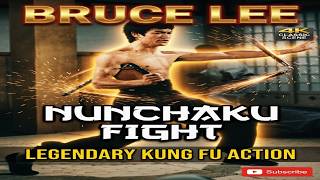 Bruce Lee Nunchaku Fight Scene 😱 Cinematic 1970s Kung Fu Action – Legendary!