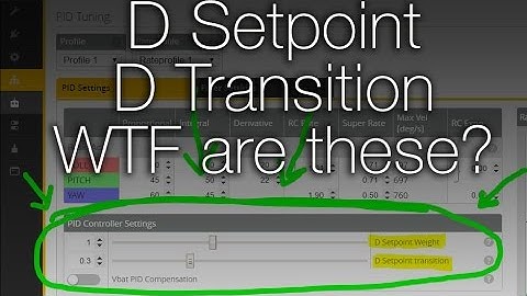 Betaflight PID2 settings - D Setpoint and Transition