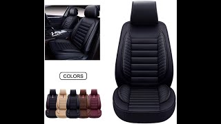 OASIS AUTO Leather Car Seat Covers, Faux Leatherette Automotive Vehicle Cushion Cover for cars.