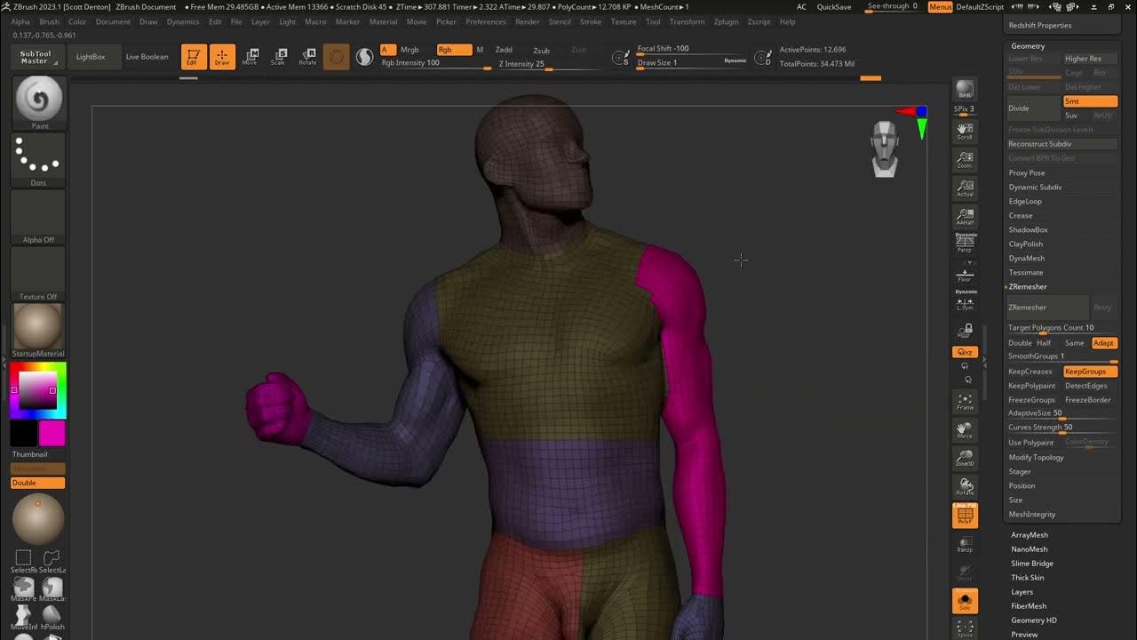 zbrush cant edit object