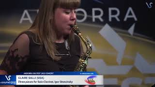 ANDORRA SAX FEST 2023: Claire Salli (USA) plays Three pieces for Solo Clarinet, Igor Stravinsky