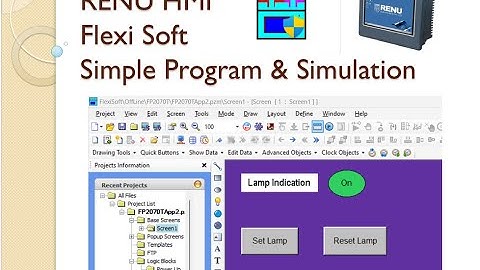 FLEXI SOFT Simple Program & Simulation😃 | RENU HMI | PLC HMI Program Tutorial | Jack Automation