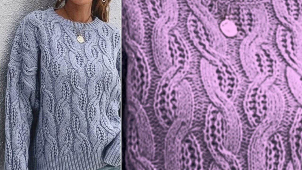 cómo tejer una puntada de trenza con dos caras