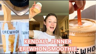 I recreated the EREWHON Kendall Jenner peach probiotic smoothie with Synergy Kombucha and Cocoyo