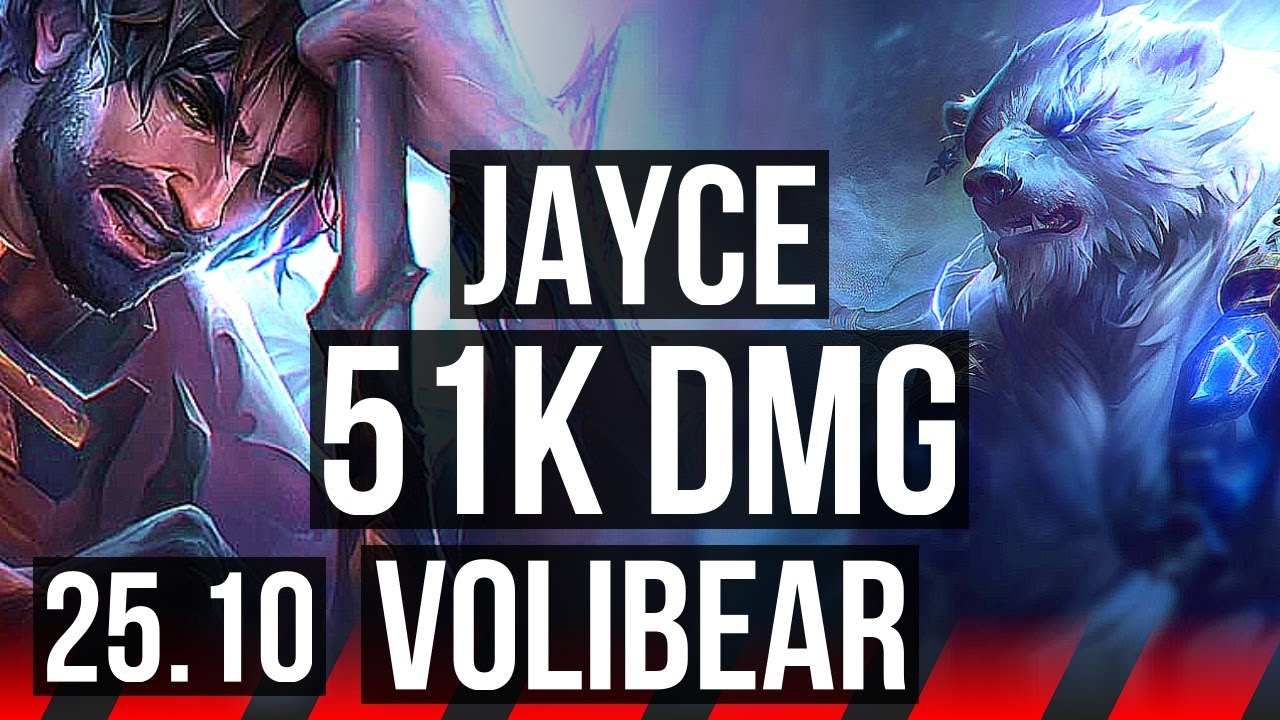 JAYCE vs VOLIBEAR (TOP) | 51k DMG, Legendary | KR Master | 25.10