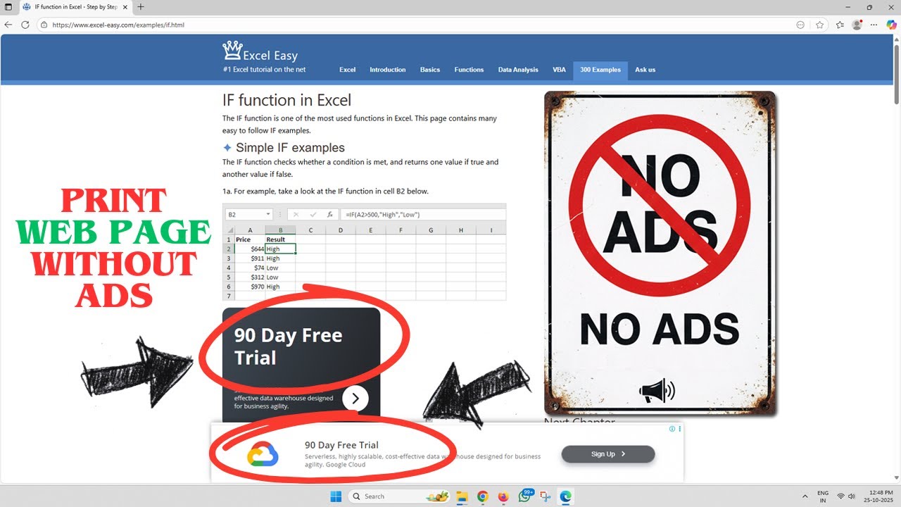 How Can I Print A Web Page Without Ads