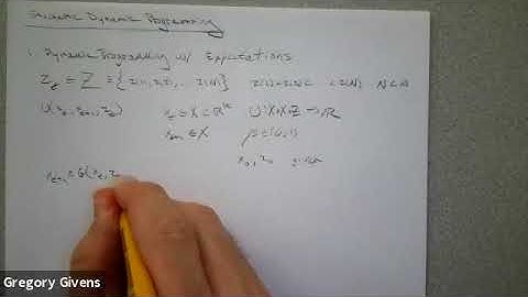 EC 611 Stochastic Dynamic Programming part 1