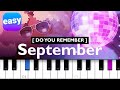 Earth, Wind &amp; Fire - September  EASY PIANO TUTORIAL