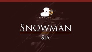 Video thumbnail of "Sia - Snowman - HIGHER Key (Piano Karaoke / Sing Along)"